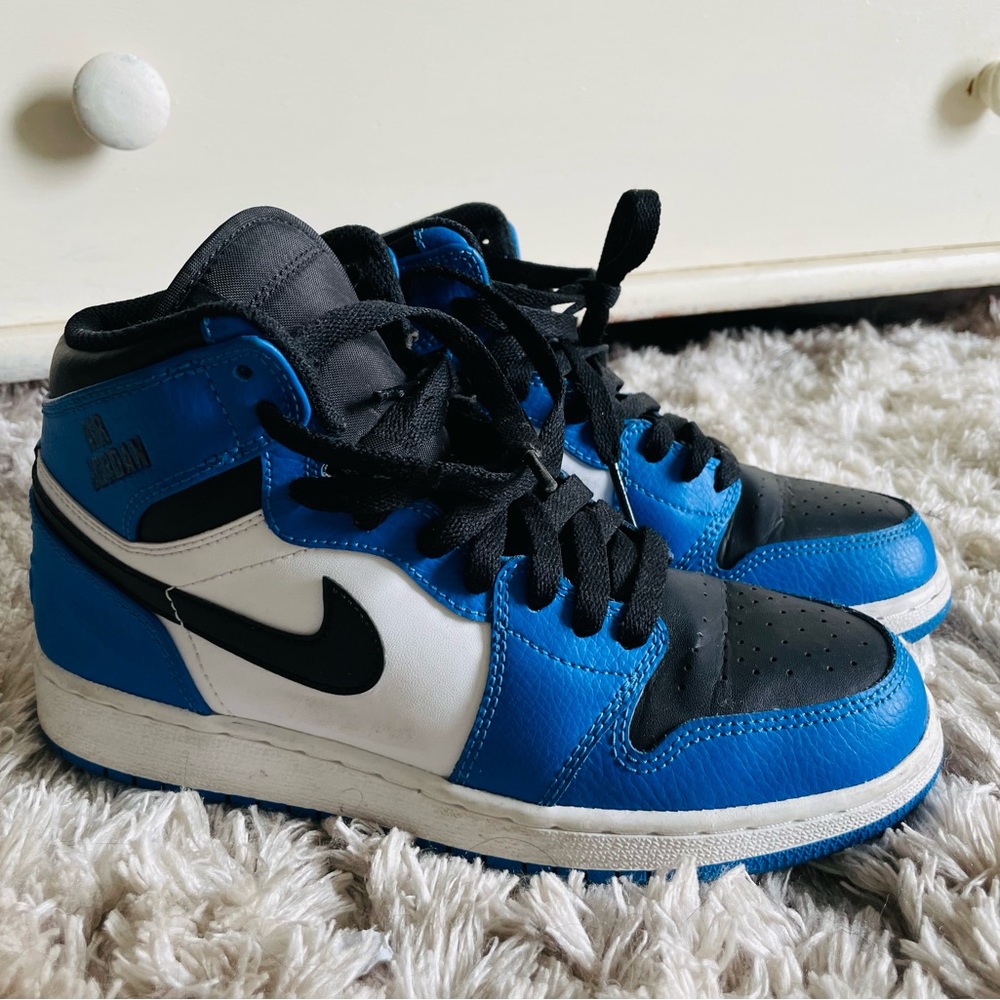 RARE 2016 Nike Air Jordan 1 Retro High OG GS SZ 5Y Soar Blue - Picture 2 of 7